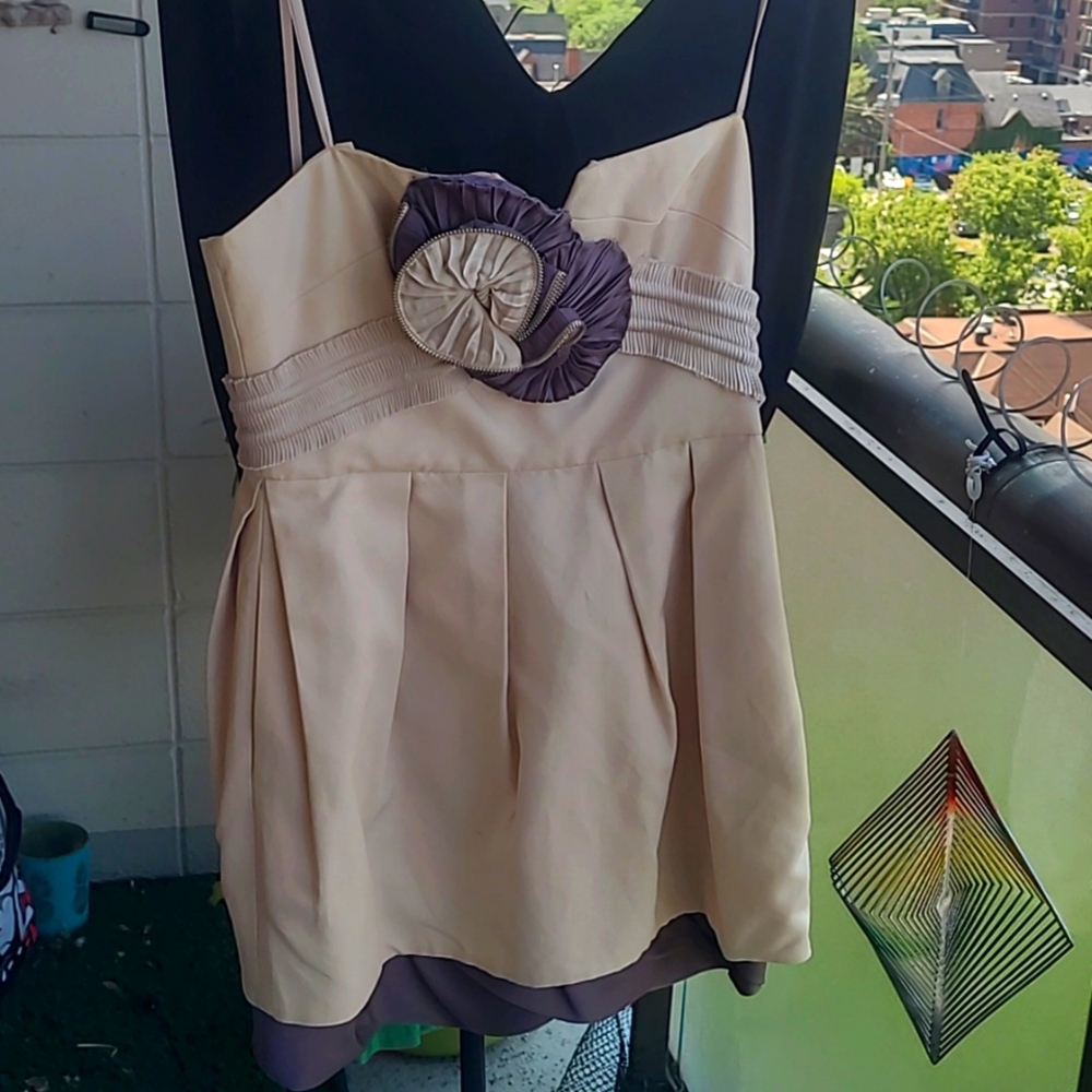 BCBG Runway Cocktail Dress (Purple&Tan) 👚 ✨️